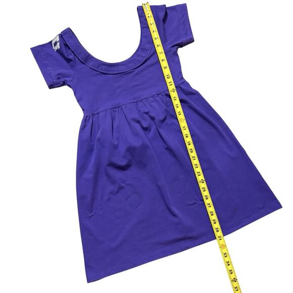 Y2K Ketch the Spirit TCU Game Day Mini Babydoll Dress Womens Purple White Small - Picture 7 of 10